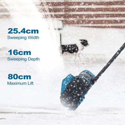 Snow Shovel 21V Battery Powered Snow Thrower Electric Snow Remover Brush Snow Blower with Auxiliary Handle